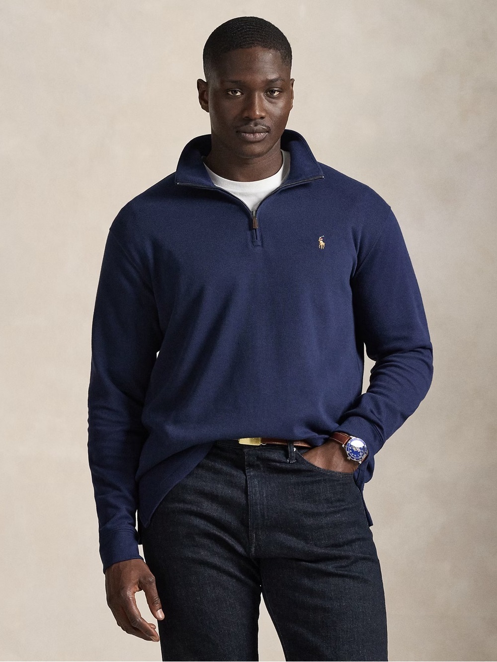 Polo Ralph Lauren Blue Label Quarter Zip Pullover Sweater Large